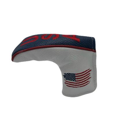 White & Blue USA Blade Putter Cover